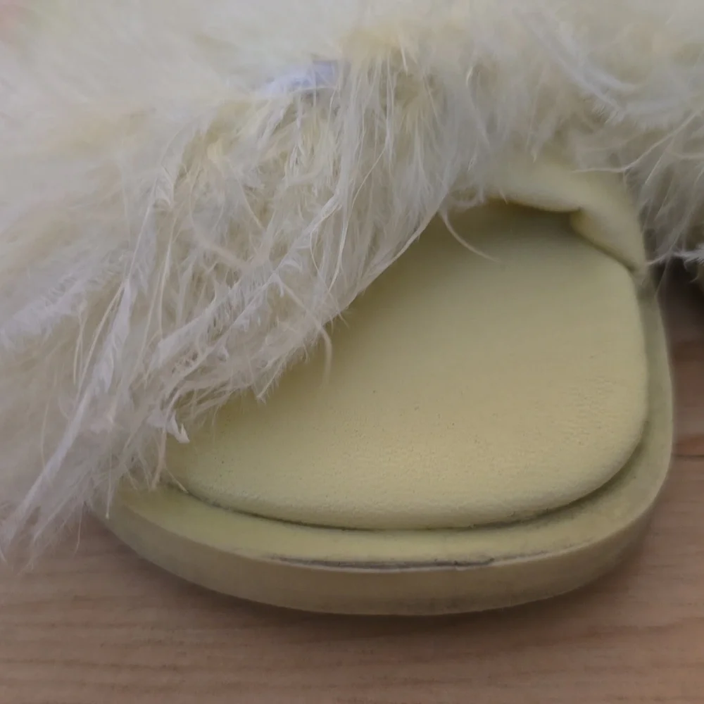 ZARA LIME GREEN GIRL SSTRAPPY SANDAL FEATHERS SHOES USA 5 EUR 35 - Picture 12 of 12